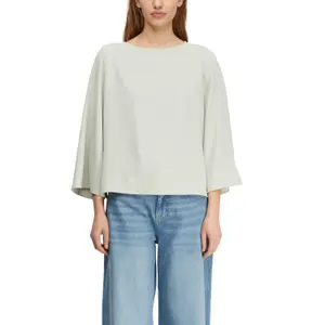 Womens Loose 3/4 Sleeve Wide Top with Round Neck COMMA image-2