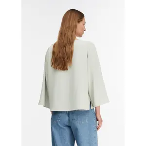 Womens Loose 3/4 Sleeve Wide Top with Round Neck COMMA image-4