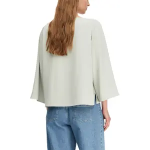 Womens Loose 3/4 Sleeve Wide Top with Round Neck COMMA image-5
