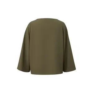 Womens Loose 3/4 Sleeve Wide Top with Round Neck COMMA image-1