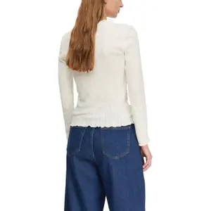 Women's Long Sleeve Openwork Jersey T-Shirt COMMA image-5