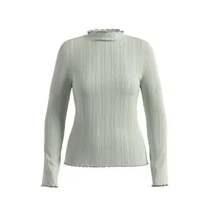 Women's Long Sleeve Openwork Jersey T-Shirt COMMA image-0