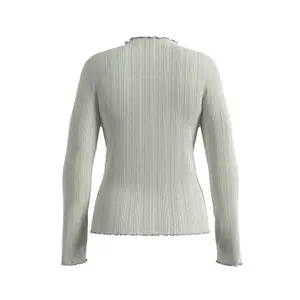 Women's Long Sleeve Openwork Jersey T-Shirt COMMA image-1
