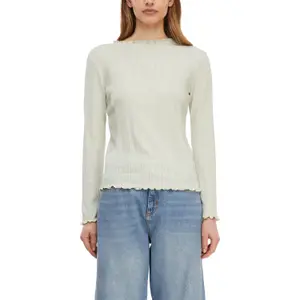 Women's Long Sleeve Openwork Jersey T-Shirt COMMA image-2