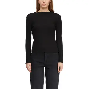Women's Long Sleeve Openwork Jersey T-Shirt COMMA image-2