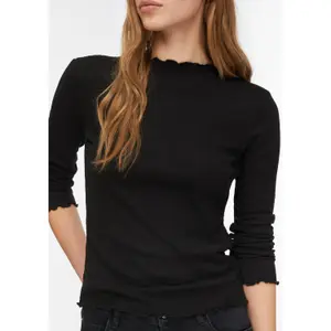 Women's Long Sleeve Openwork Jersey T-Shirt COMMA image-3