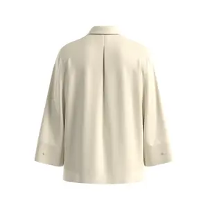 Women's Satin Viscose Pleated Shirt with Adjustable Cuffs COMMA image-1