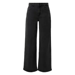 Wide Leg Jeans with Button and Zip Closure for Women COMMA image-0