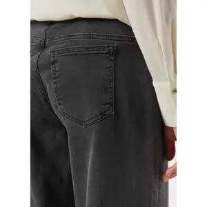 Wide Leg Jeans with Button and Zip Closure for Women COMMA image-3
