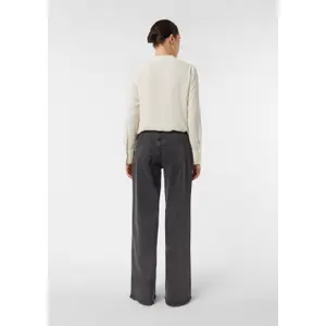 Wide Leg Jeans with Button and Zip Closure for Women COMMA image-4
