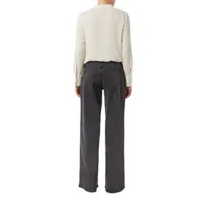 Wide Leg Jeans with Button and Zip Closure for Women COMMA image-5