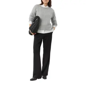 Women's Wide Leg Scuba Fabric Trousers COMMA image-6