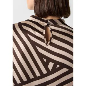 Printed Puff Sleeve Blouse for Women COMMA image-1