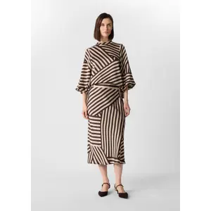 Printed Puff Sleeve Blouse for Women COMMA image-6