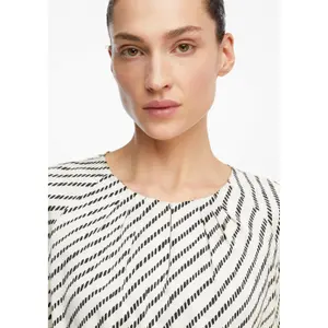 Printed Satin Blouse for Women COMMA image-3