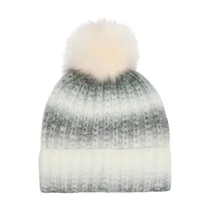 Knitted Beanie with Pom Pom Women COMMA image-1