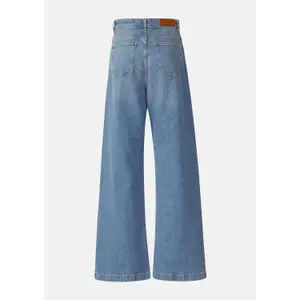 High Waist Wide Leg Jeans with Raw Hem for Women COMMA image-4
