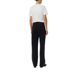 Women’s High-Waisted Distressed Button-Fly Straight Jeans COMMA image-3