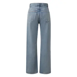 Women's Five-Pocket Bleached Straight Jeans with Belt Loops COMMA image-1