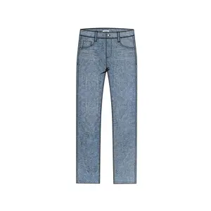 Women's Five-Pocket Bleached Straight Jeans with Belt Loops COMMA image-6