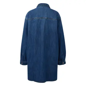 Short Denim Shirt Dress Women COMMA image-1