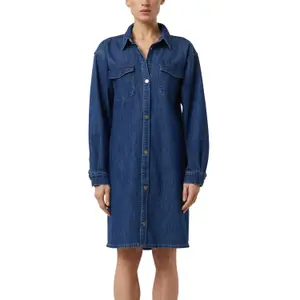 Short Denim Shirt Dress Women COMMA image-2
