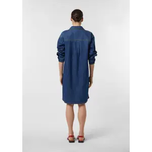 Short Denim Shirt Dress Women COMMA image-4