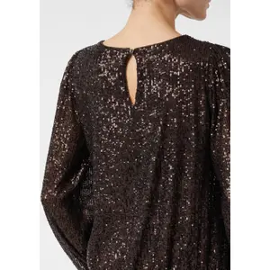 Women's Long Sleeve Sequin Blouse with Elastic Hem COMMA image-1