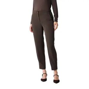Women's Relaxed Fit Slim Leg Trousers COMMA image-0
