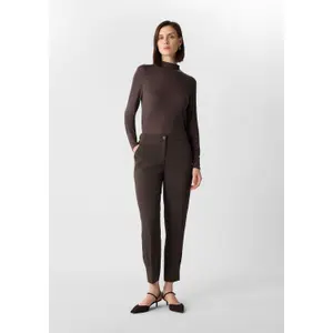 Women's Relaxed Fit Slim Leg Trousers COMMA image-6