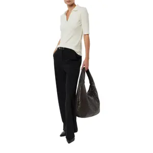 Women's Ribbed Texture Polo COMMA image-6