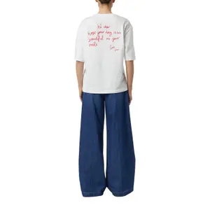 Oversized Boyfriend Cut T-Shirt for Women COMMA image-5