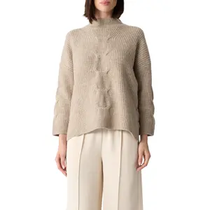 Sophisticated Round Neck Jumper in Mixed Wool Women COMMA image-1