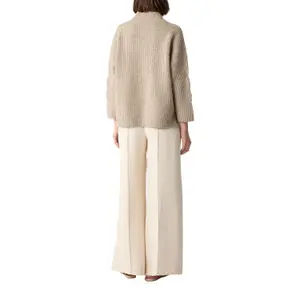 Sophisticated Round Neck Jumper in Mixed Wool Women COMMA image-3