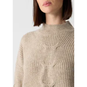 Sophisticated Round Neck Jumper in Mixed Wool Women COMMA image-4