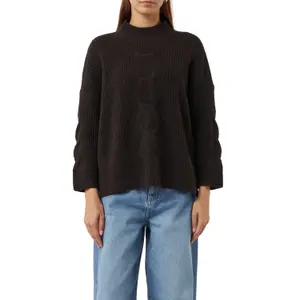 Sophisticated Round Neck Jumper in Mixed Wool Women COMMA image-1