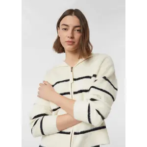 Super Soft Striped Hooded Cardigan Women COMMA image-3