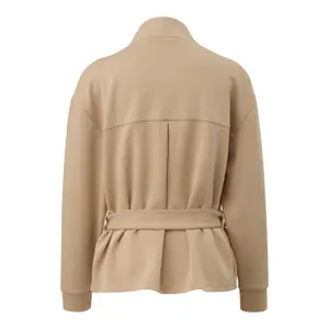 Zip-Up Jacket with Removable Belt for Women COMMA image-1