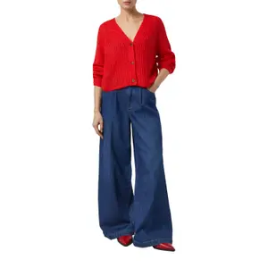 Reversible V-Neck Casual Cardigan Women COMMA image-6