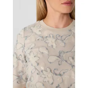 Sequin Blouse with Sparkling Metallic Thread for Women COMMA image-1