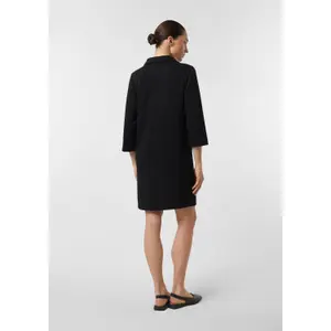 Short Jersey Polo-Style Dress with Three-Quarter Sleeves for Women COMMA image-4