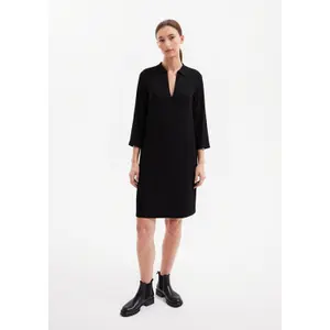 Short Jersey Polo-Style Dress with Three-Quarter Sleeves for Women COMMA image-6
