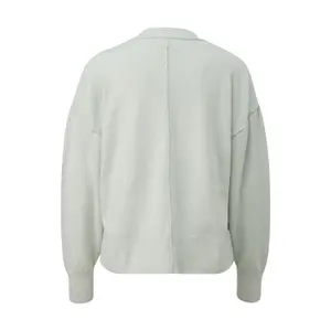 Cotton Knit Cardigan with Rolled Edge Details Women COMMA image-1
