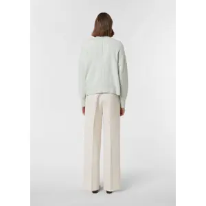 Cotton Knit Cardigan with Rolled Edge Details Women COMMA image-4