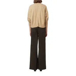 Cotton Knit Cardigan with Rolled Edge Details Women COMMA image-5