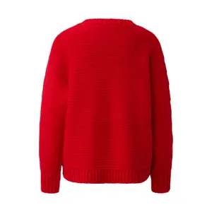Women's Original Intarsia Pattern Crew Neck Sweater COMMA image-1