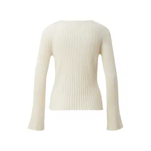 Women's Ribbed Knit Round Neck Sweater COMMA image-1