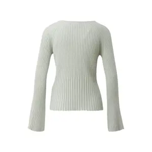 Women's Ribbed Knit Round Neck Sweater COMMA image-1
