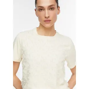 3D Effect Mixed Jersey T-Shirt Women COMMA image-3