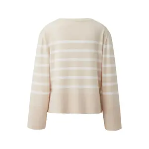 Women's Striped Knit Crew Neck COMMA image-1